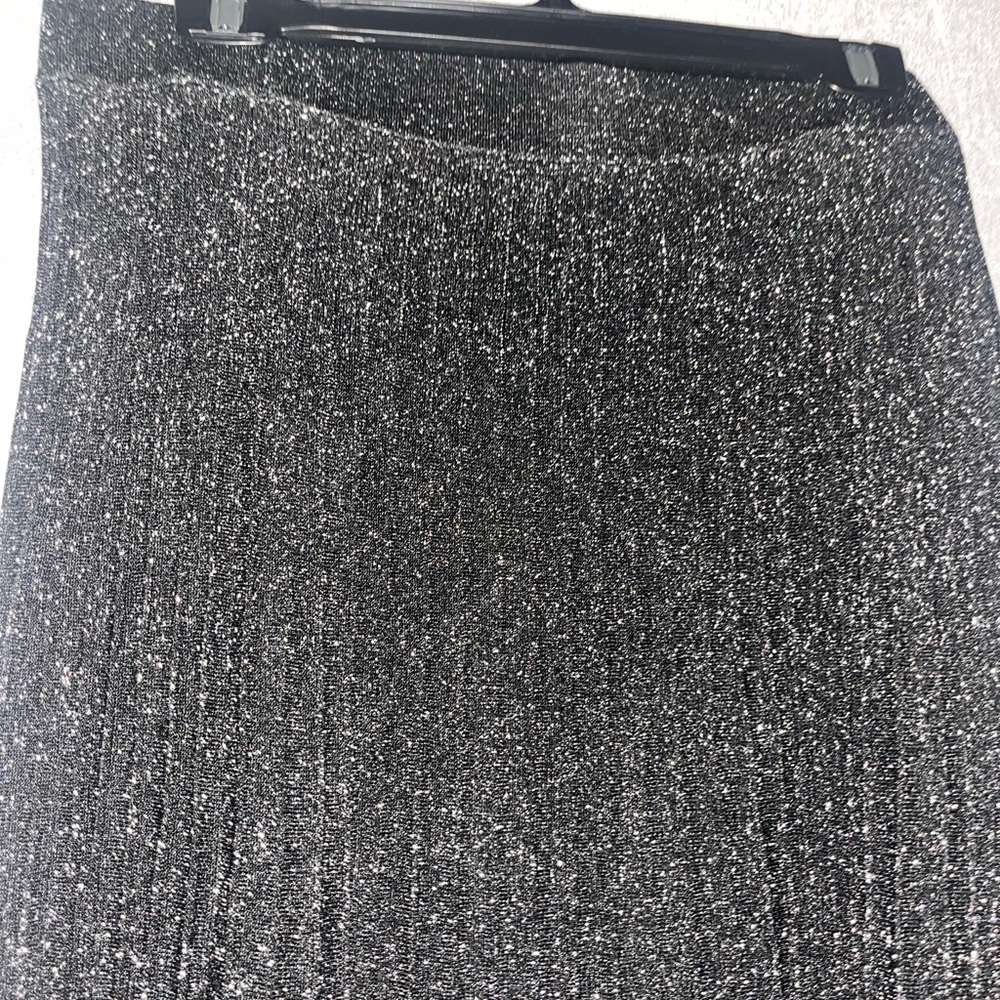 Soft Surroundings Black Sparkle Pleated Skirt